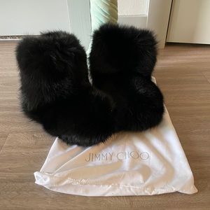 Jimmy Choo Fur Dalton Boots never been worn